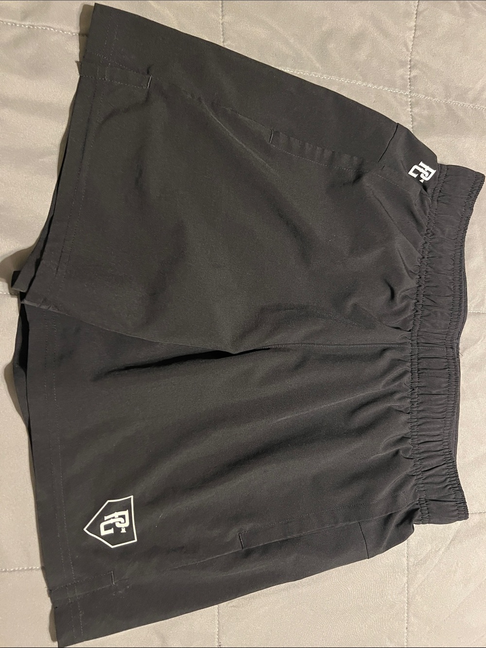 Black Kids Athletic Shorts with Elastic Waist